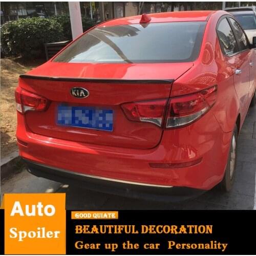 For Kia RIO K2 Spoiler 2011-2016 Sport ABS Material Car Rear Wing Primer Color For 2013 2014 K2 Trunk Rear Spoiler decoration