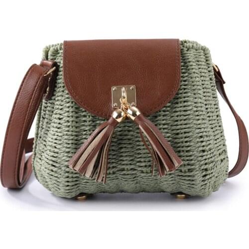 Tassel Brand Design Straw Vanity Box Shoulder Bag With Belt Women Knitting Strip Purse Jute Thread Camera Lady Crossbody Bag