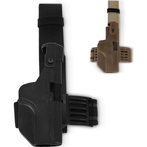 Tactical Holster Auto Loading Lock Drop Adapter Quick Drop Leg Holster Fit for Glock 17 19 23 Pistol Gun Holster Black Tan
