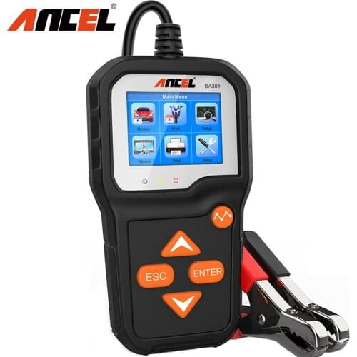 ANCEL BA301 12v 6v Car Battery Tester Motorcycle Auto Battery System Analyzer 100 to 2000 CCA Car Quick Cranking Charging Tool
