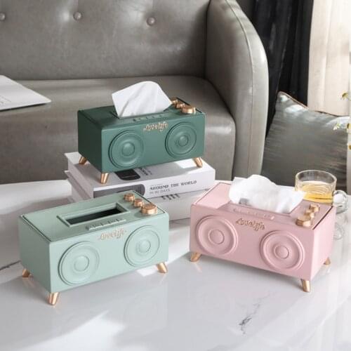 Tissue Box Nordic Creative Speaker Коробка для салфеток Lovely Furnishings Light Luxury Living Room Household Coffee Table Boxes