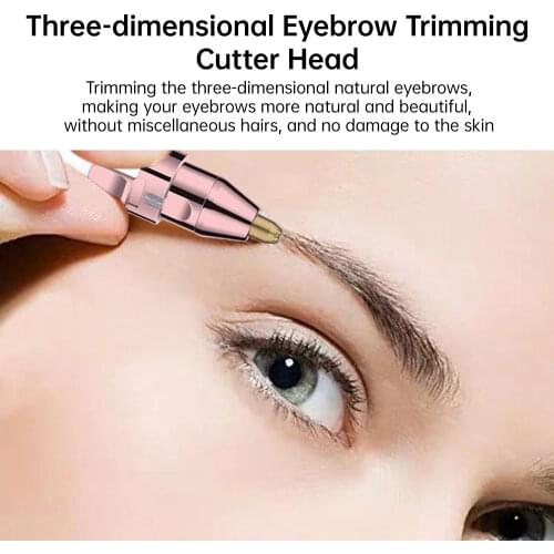 2 in 1 Electric Eyebrow Trimmer Painless Eye Brow Epilator For Women Makeup Mini Razors Portable Facial Hair Removal Shaver