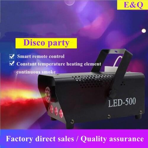 Upgrade version LED-500 Fog machine wireless control 500W DJ party stage light RGB color select disco home party smoke machine