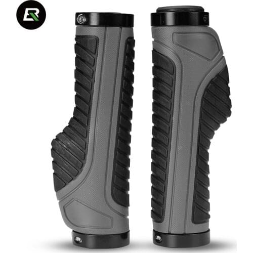Rockbros Bike Grips Double Lock Rubber Mountain Road Bike Handlebar Grips Anti-skid Anti-shock Soft Bicycle Grips Cycling Parts