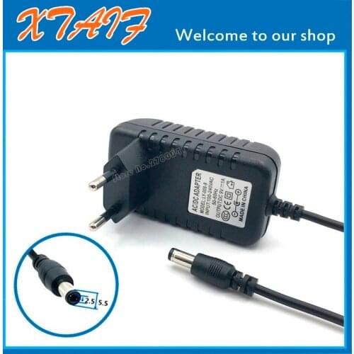 1PCS 9V1A New AC100-240V For DC 9V 1A 5.5mm x 2.1-2.5mm Charger Adapter Cable Power Supply for EU Plug 5.5mm x 2.1-2.5m