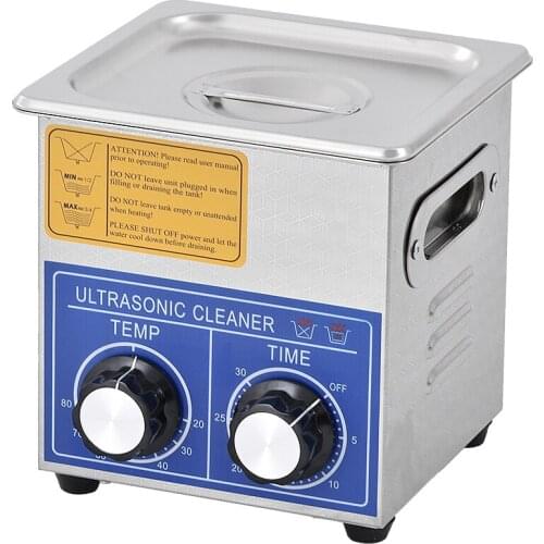 1pc 2L 60W 110/220V Stainless Steel Ultrasonic Cleaner + washing basket/Knob Control Heating Ultrasonic Washing Machine