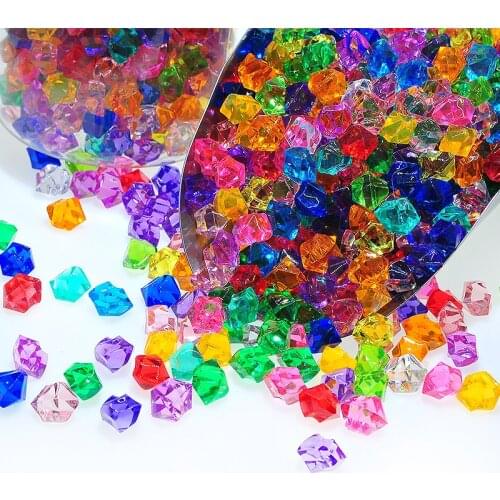 100g Acrylic Crystal Diamond Transparent Stone Pawn Irregular Chessman Game Pieces For Board Games Fish Tank Yard Decoration