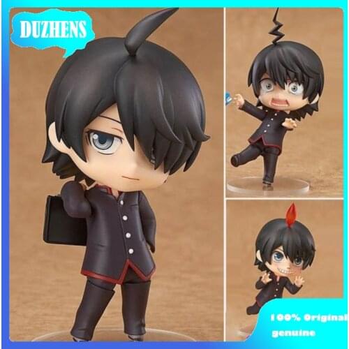 100% Original: Anime Bakemonogatari Araragi Koyomi Q version figma PVC Action Figure Anime Figure Model Toys Figure Doll Gift