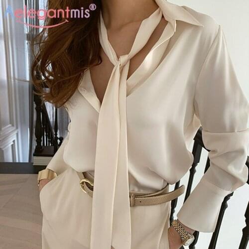 Aelegantmis Satin Blouses