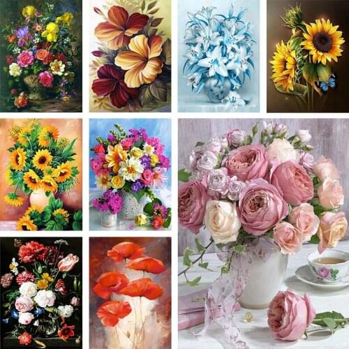 DIY 5d diamond painting rose flower full circle diamond embroidery cross stitch home decoration Valentines Day gift