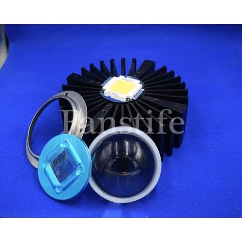 160mm Aluminum Radiator + 30W Cool White Warm White High Power Led+78mm Waterproof Optical Glass Lens sent