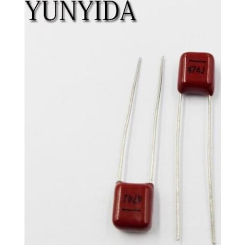 Free Shipping 10pcs, CBB 474J 100V 0.47UF 470NF P5mm Metallized Film Capacitor 474 100V