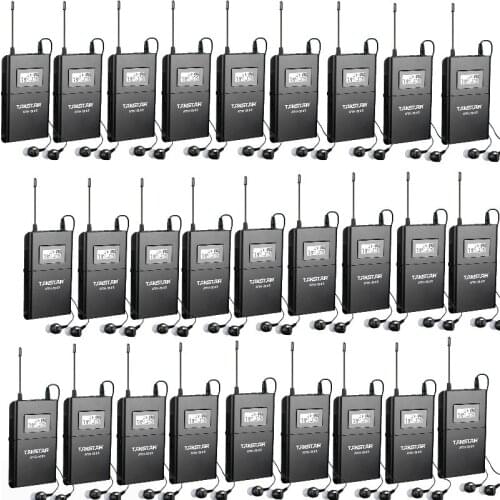 28 Receivers/lot Tour guiding training Takstar WTG500/WTG-500 UHF frequency Wireless Tour Guide System 100m Operating Range