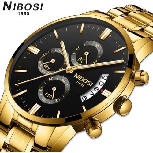 NIBOSI watch 2309 men’s Quartz wrist watch Top Luxury Brand Business clock men Waterproof sport wristwatches Relogio Masculino