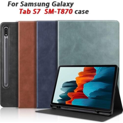 Tab S7 FE with Pencil Holder for Samsung Galaxy Tab S7 FE S7FE 5G 12.4 T730 T736B 2021 Case PU Leather TPU Shell Tablet Cover