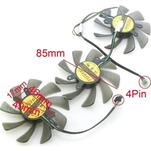 FDC10U12S9-C 85mm 49*46*17mm 0.45AMP 4Pin For GALAXY RTX 2060 2070 2080 Graphics Video Card VGA Fan