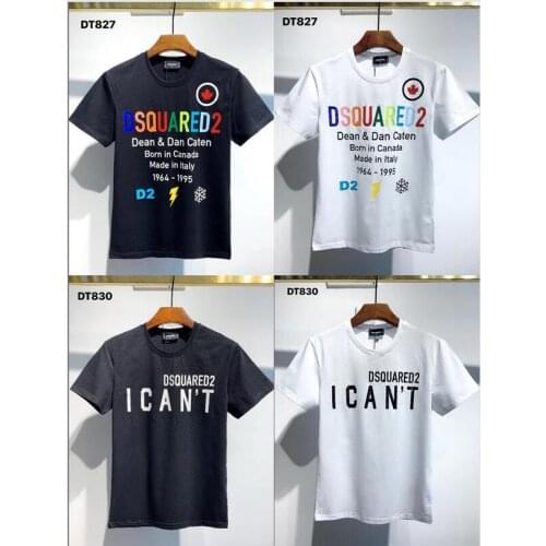 Classic DSQUARED2-Men Women O Neck Short Sleeve T Shirt Authentic Pure Cotton Hip Hop DSQ T-Shirt