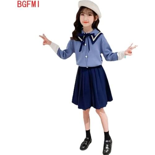 Baby Girls Winter Knitted Clothes Set Christmas Outfits Kids Knit Sweater&skirt Fall Teen Girl Clothing Set Children Costume