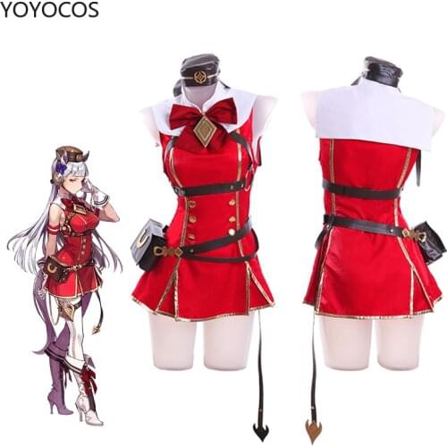 YOYOCOS Uma Musume Cosplay Anime Pretty Derby Gold Ship Cosplay Costumes Balloween Red Bow Tie Woman Sexy Dress Other Sets