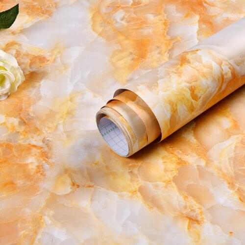 Kitchen Marble Desktop Furniture Stickers Renovation Films Oil-Proof Wallpaper Waterproof PVC Self-Adhesive Protector Table Foil