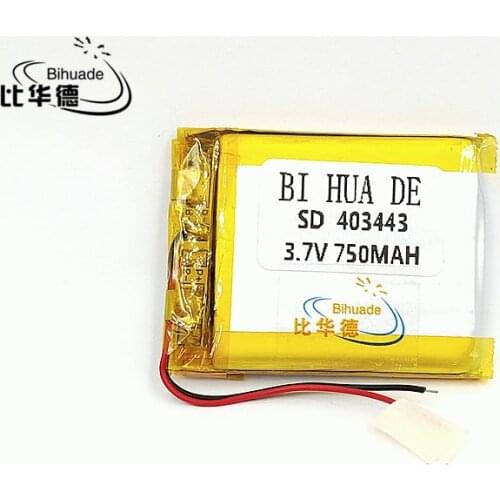 Li-Po 10pcs [SD] 3.7V,750mAH,[403443] Polymer lithium ion / Li-ion battery for TOY,POWER BANK,GPS,mp3,mp4,cell phone,speaker