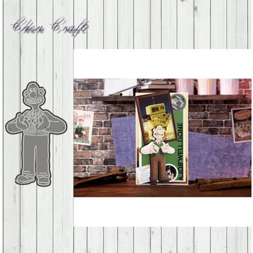 A lovely man Metal Cutting Dies Stencil for Scrapbooking Card Making New Embossing Die Cut Template