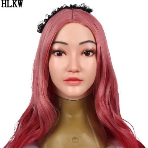 New Sexy Crossdressing Soft Silicone cosplay Costume Mask Props for Crossdresser Transvestite Halloween Cosplay Male to Female