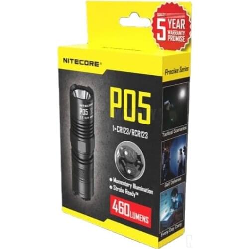 NEW NITECORE P05 18350 CR123 CREE XML2 U2 LED Law Enforcement Military Hand Lamp Precise Flashlight MINI Self-Defense Pink Black