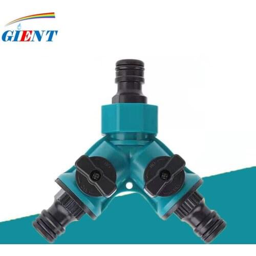 Plastic Tee Removable Water Connection Fittings Quick Connection With Switch Y Valve Garden Water Pipe Three Way Shunt