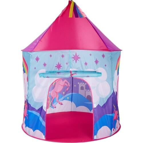 Portable Play Kids Animal Rainbow Star CastleTent Children Indoor Outdoor Folding Cubby Toys Castle Room House Gift For Kids