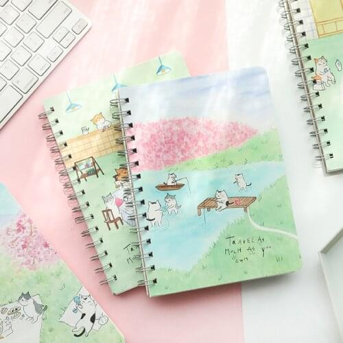 Notebook simple student A5 thickened coil Ben stationery Korea small Fresh Notepad
