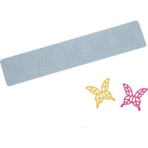 Hollow Out Butterfly Pattern Fondant Lace Mold Gum Paste Sugar Lace Silicone Mat For DIY Dessert Garnish Decoration