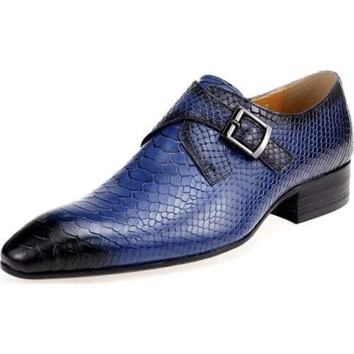 Mens Shoes Formal Leather Zapatos Social Shoes Male Trending Wedding Dress Oxford Shoes for Office Shoes Buckle Strap