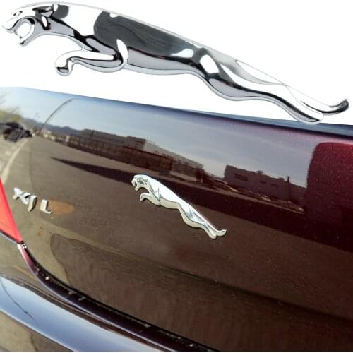 20cm 3D Car Rear Trunk Logo Emblem Sticker For Jaguar XF XE XJ E F I PACE S F D C E S TYPE R-SPORT Replacement Accessories