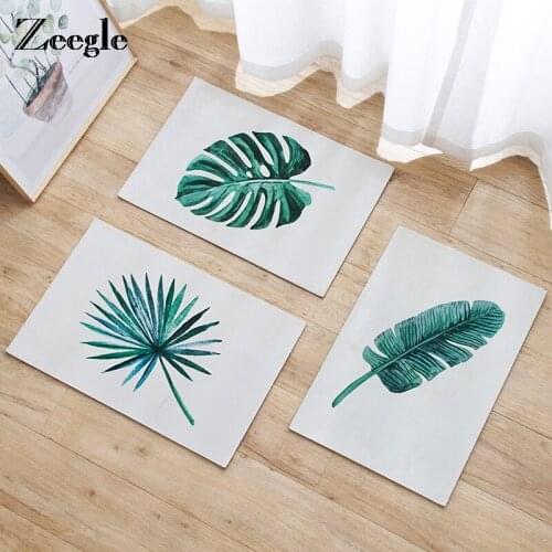 Zeegle Absorbent Bathroom Carpet Foot Mat Toilet Rugs Anti-slip Mats In the Hallway Doormat Indoor Home Decor Floor Mats