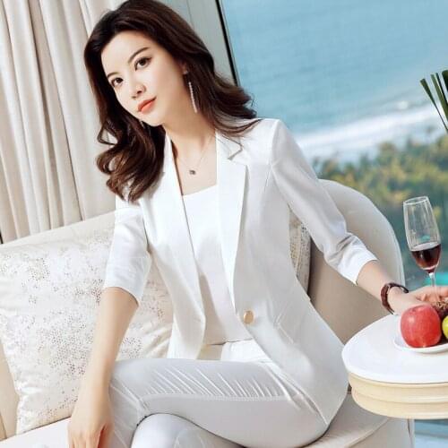 2021 spring and summer ladies professional suit new self-cultivation female sleeves small suit jacket overalls female W554
