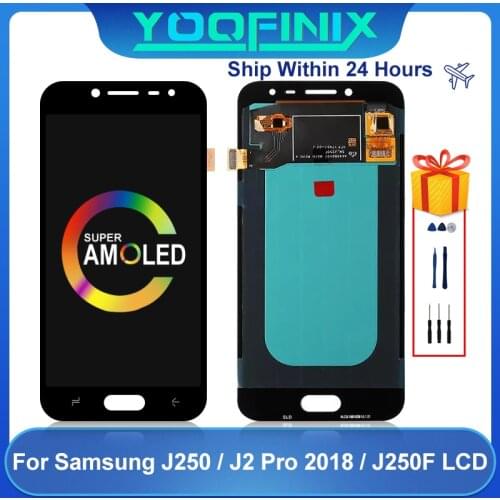 AMOLED For Samsung Galaxy J2 PRO 2018 LCD SM-J250F J250G J250M J250 Display LCD Touch Screen Digitizer Display Replacement Parts
