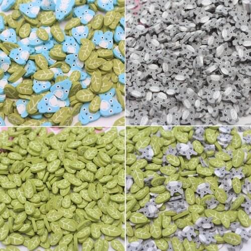 100g/Lot Cartoon Cat Clay Figures Sprnkles Soft Pottery Slices for Mobile Decoration DIY Crafts Accessories