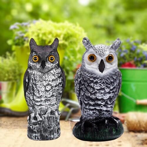 2Pieces Owl Scarecrow Bird Scare Repellent Natural Enemy Pest Deterrent Scarecrow Protect Flowers and Garden Decoy Scarecrow