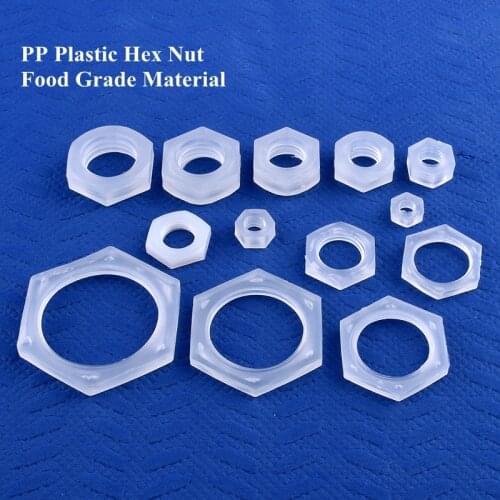 5~200pcs Food Grade PP M5~M16mm G1/8"~G1" Thread Hex Nut Aquarium Fish Tank Air Pump Hose Connectors Irrigation Water Pipe Joint