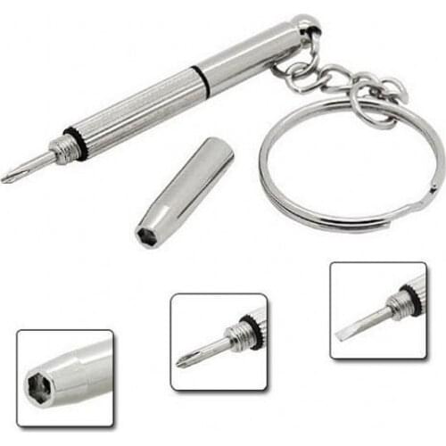 5-in-1 Mini Precision Repair Screwdriver Multifunctional Portable Optical/Eyeglasses/Sunglasses/Watches Key Chain Dropship