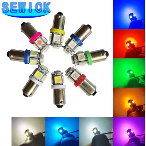 50pcs DC 12V 24V T11 T4W BA9S W6W 5050 5 SMD LED Bulb Car Truck Reading Map Dash Indicator Exterior Parking Marker Signal Light