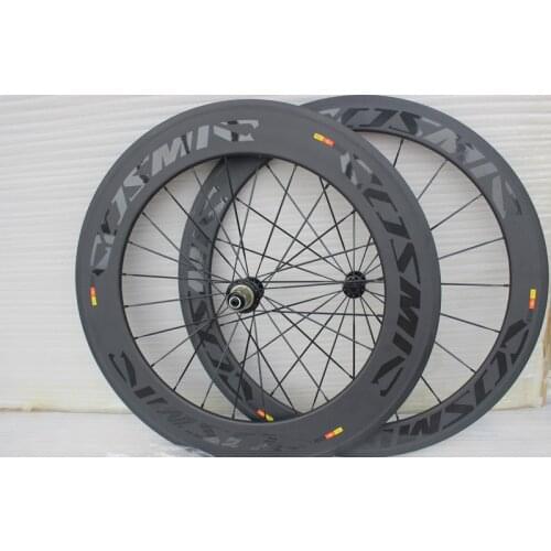 60 + 88mm Road bike carbon bike wheels 700C 25mm width riveter cycling road bicycle Wheelset carbon with basalt brake COSMIC