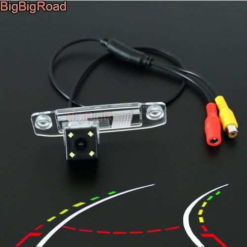 BigBigRoad Car Intelligent Dynamic Tracks Rear View Camera For Hyundai Accent MC Avante / Neo Fludic Elantra XD / Sonata YF i45
