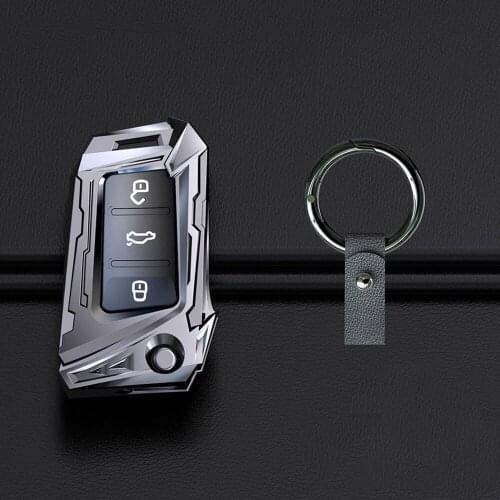 Silver Zinc Alloy Car Key Case Cover For VW Volkswagen Beetle Passat Tiguan Touran Jetta MK1-MK6 Golf GTI/Rabbit/R Car Styling