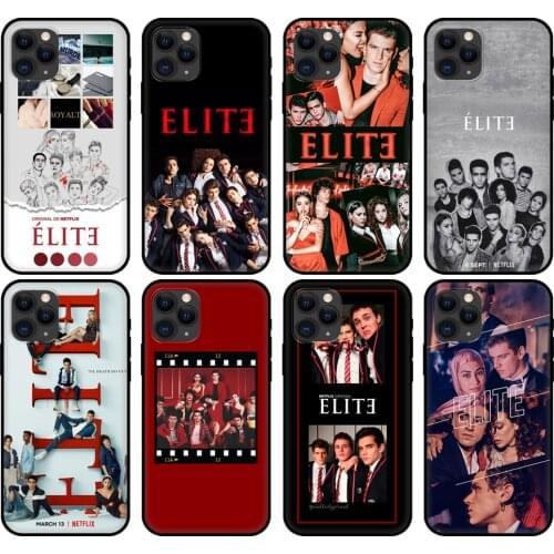 Black tpu case for iphone 5 5s se 2020 6 6s 7 8 plus x 10 XR XS 11 12 mini pro MAX back cover Spanish TV series Elite