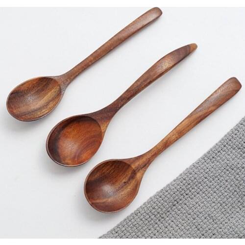 Wooden Spoons Non Stick Stain-free Wooden Practical Spatula Spoon for Kitchen Spoon Durable Kitchen Tableware