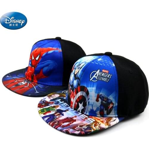 Disney Spiderman Summer Childrens Baseball Cap Breathable Kids Sun Hat Boys Girls Hip Hop Cotton Snapback Caps for boy 2-8Y