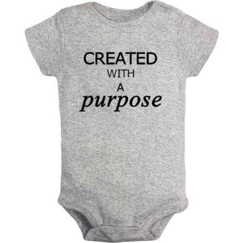 Created with a Purpose Forever Hungry Hip Hop Made Me Do It Newborn Baby Girl Boys Clothes Short Sleeve Romper Outfits Cotton