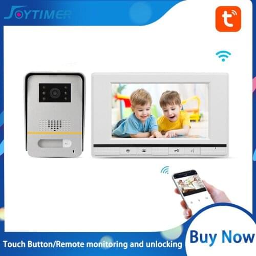 Joytimer Tuya Home Video intercom Monitor 4-Wire Villa Video Door Phone For Home With Tuya APP Remote Wireless intercom System